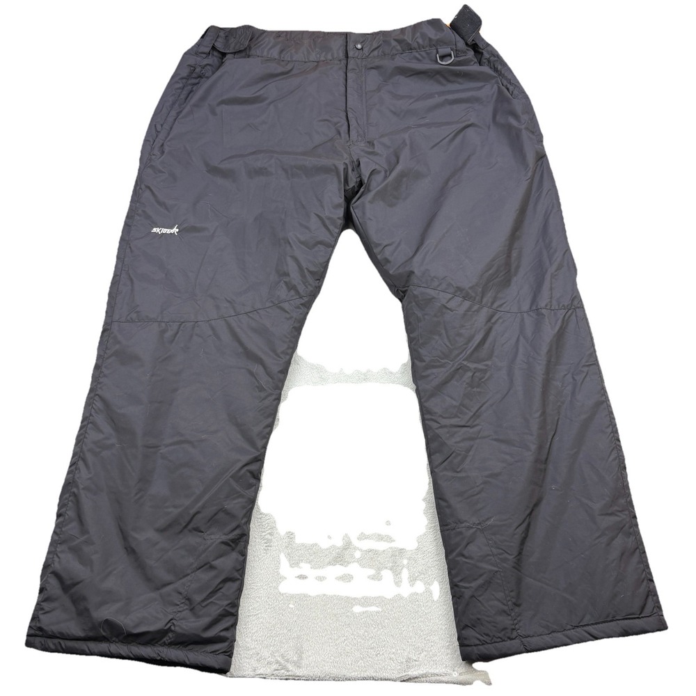 SkiGear Snowpants Mens 3XL Black Ski Snowboarding Outdoor Adujustable Waist Zip